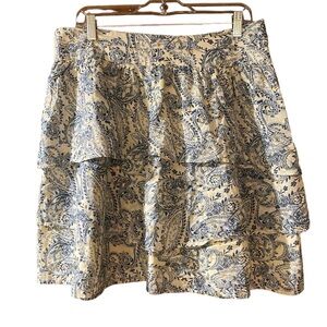 Sophie Schnoor - 100% Organic Cotton Ruffled Paisley Print Skirt - EU XL 🌼